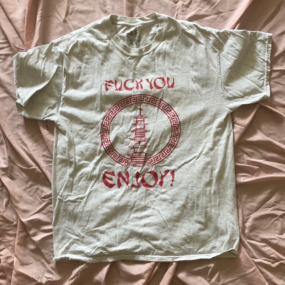 L men’s T-shirt by skate brand hustle skateboards from Oakland ca rare